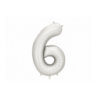 Balony foliowe Cyfra 60 - 86 cm - Srebrne satynowe