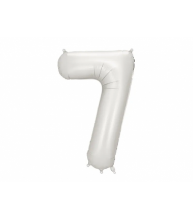 Balony foliowe Cyfra 70 - 86 cm - Srebrne satynowe