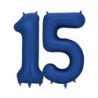 Balony foliowe Cyfra 15 - 86 cm - Granatowe satynowe