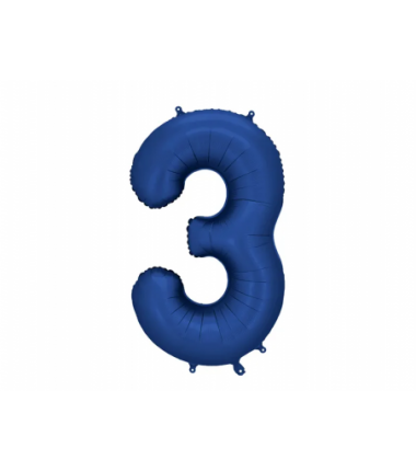 Balony foliowe Cyfra 30 - 86 cm - Granatowe satynowe