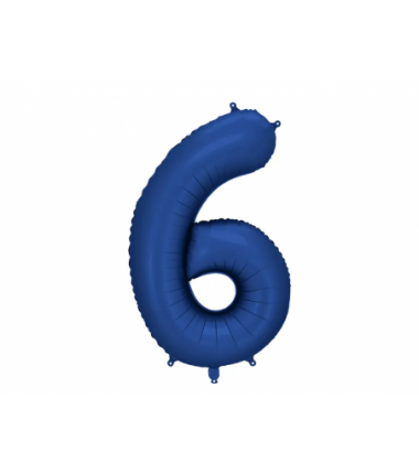 Balony foliowe Cyfra 65 - 86 cm - Granatowe satynowe