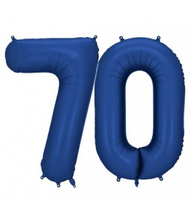 Balony foliowe Cyfra 70 - 86 cm - Granatowe satynowe
