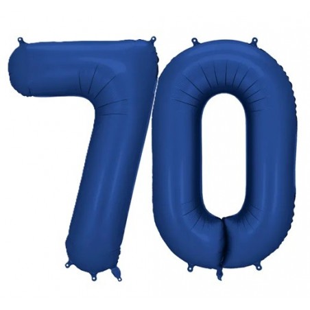 Balony foliowe Cyfra 70 - 86 cm - Granatowe satynowe