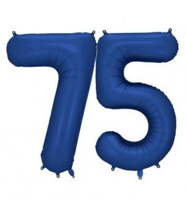 Balony foliowe Cyfra 75 - 86 cm - Granatowe satynowe