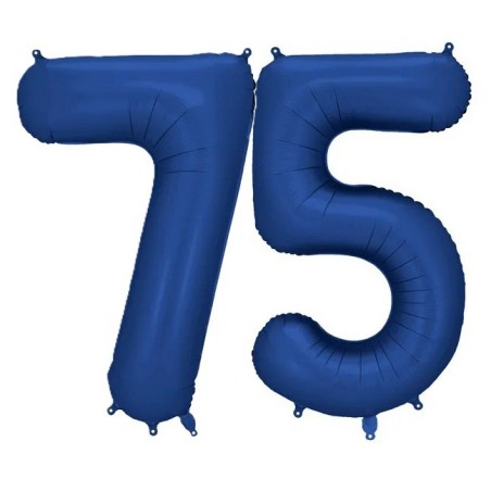 Balony foliowe Cyfra 75 - 86 cm - Granatowe satynowe
