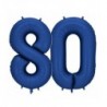 Balony foliowe Cyfra 80 - 86 cm - Granatowe satynowe