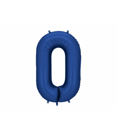 Balony foliowe Cyfra 80 - 86 cm - Granatowe satynowe