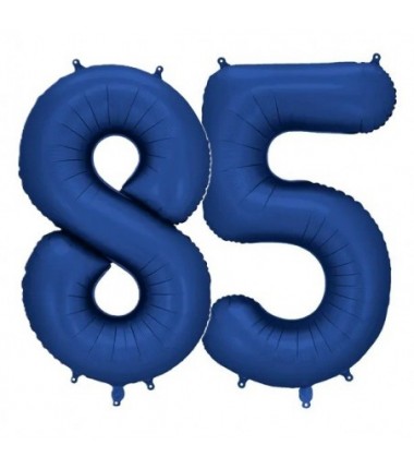 Balony foliowe Cyfra 85 - 86 cm - Granatowe satynowe