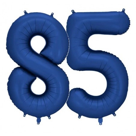 Balony foliowe Cyfra 85 - 86 cm - Granatowe satynowe
