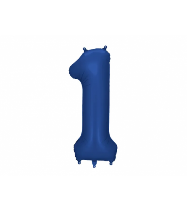 Balony foliowe Cyfra 100 - 86 cm - Granatowe satynowe