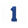 Balony foliowe Cyfra 100 - 86 cm - Granatowe satynowe