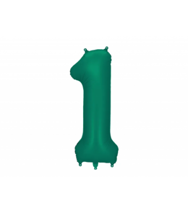Balony foliowe Cyfra 15 - 86 cm - Butelkowa zieleń