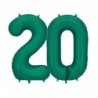 Balony foliowe Cyfra 20 - 86 cm - Butelkowa zieleń