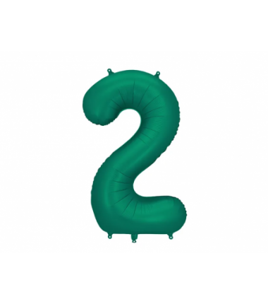 Balony foliowe Cyfra 20 - 86 cm - Butelkowa zieleń