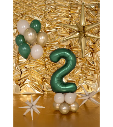 Balony foliowe Cyfra 20 - 86 cm - Butelkowa zieleń