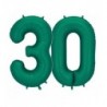 Balony foliowe Cyfra 30 - 86 cm - Butelkowa zieleń