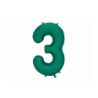 Balony foliowe Cyfra 30 - 86 cm - Butelkowa zieleń