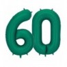 Balony foliowe Cyfra 60 - 86 cm - Butelkowa zieleń