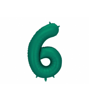 Balony foliowe Cyfra 65 - 86 cm - Butelkowa zieleń