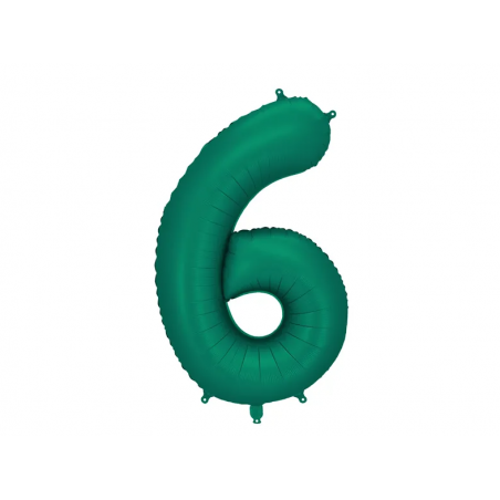 Balony foliowe Cyfra 65 - 86 cm - Butelkowa zieleń