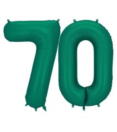 Balony foliowe Cyfra 70 - 86 cm - Butelkowa zieleń