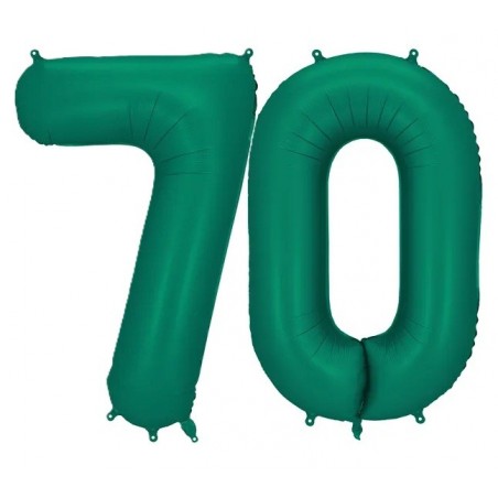 Balony foliowe Cyfra 70 - 86 cm - Butelkowa zieleń