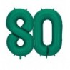 Balony foliowe Cyfra 80 - 86 cm - Butelkowa zieleń