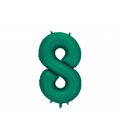 Balony foliowe Cyfra 80 - 86 cm - Butelkowa zieleń