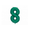 Balony foliowe Cyfra 80 - 86 cm - Butelkowa zieleń