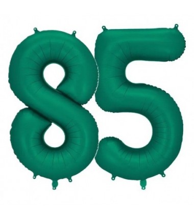 Balony foliowe Cyfra 85 - 86 cm - Butelkowa zieleń