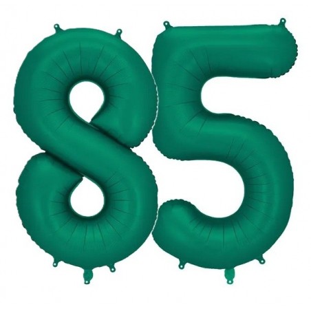 Balony foliowe Cyfra 85 - 86 cm - Butelkowa zieleń
