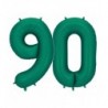 Balony foliowe Cyfra 90 - 86 cm - Butelkowa zieleń