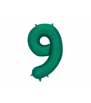 Balony foliowe Cyfra 90 - 86 cm - Butelkowa zieleń