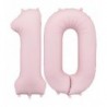 Balony foliowe Cyfra 10 - 86 cm - Jasny różowy matowy