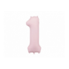 Balony foliowe Cyfra 15 - 86 cm - Jasny różowy matowy