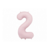 Balony foliowe Cyfra 25 - 86 cm - Jasny różowy matowy
