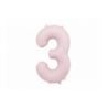 Balony foliowe Cyfra 30 - 86 cm - Jasny różowy matowy