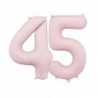 Balony foliowe Cyfra 45 - 86 cm - Jasny różowy matowy
