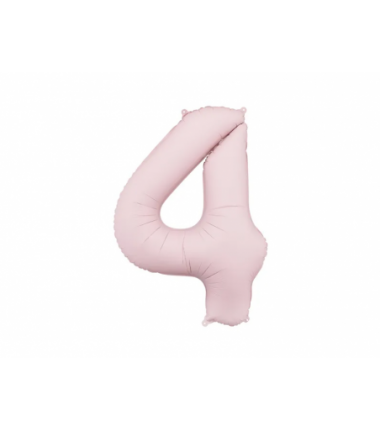 Balony foliowe Cyfra 45 - 86 cm - Jasny różowy matowy