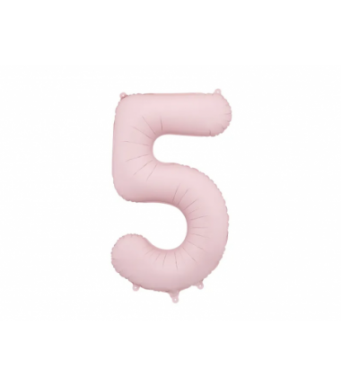 Balony foliowe Cyfra 45 - 86 cm - Jasny różowy matowy