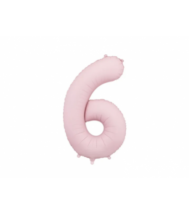 Balony foliowe Cyfra 60 - 86 cm - Jasny różowy matowy