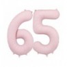 Balony foliowe Cyfra 65 - 86 cm - Jasny różowy matowy