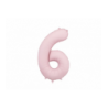 Balony foliowe Cyfra 65 - 86 cm - Jasny różowy matowy