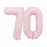 Balony foliowe Cyfra 70 - 86 cm - Jasny różowy matowy