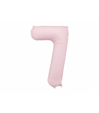 Balony foliowe Cyfra 75 - 86 cm - Jasny różowy matowy