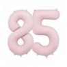 Balony foliowe Cyfra 85 - 86 cm - Jasny różowy matowy