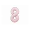 Balony foliowe Cyfra 85 - 86 cm - Jasny różowy matowy