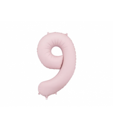 Balony foliowe Cyfra 90 - 86 cm - Jasny różowy matowy
