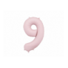 Balony foliowe Cyfra 90 - 86 cm - Jasny różowy matowy
