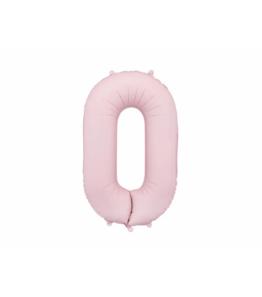 Balony foliowe Cyfra 100 - 86 cm - Jasny różowy matowy